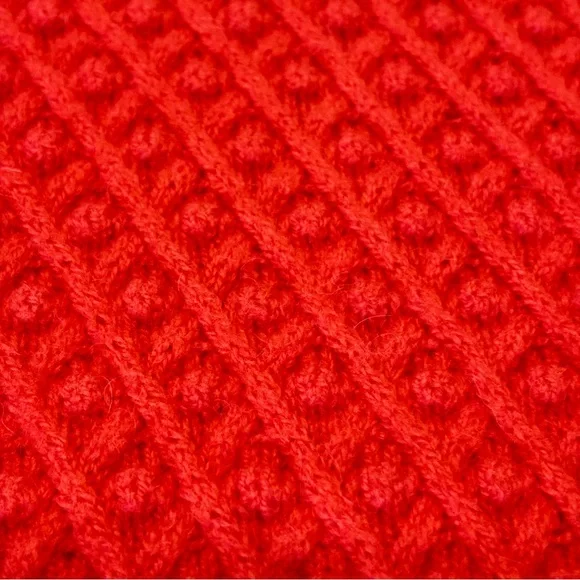 Ted Baker London Austenn Alpaca Wool Cable Knit Sweater Coral Red Top 1 XS-S - Picture 9 of 16